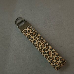 Leopard Print Keychain Wristlet